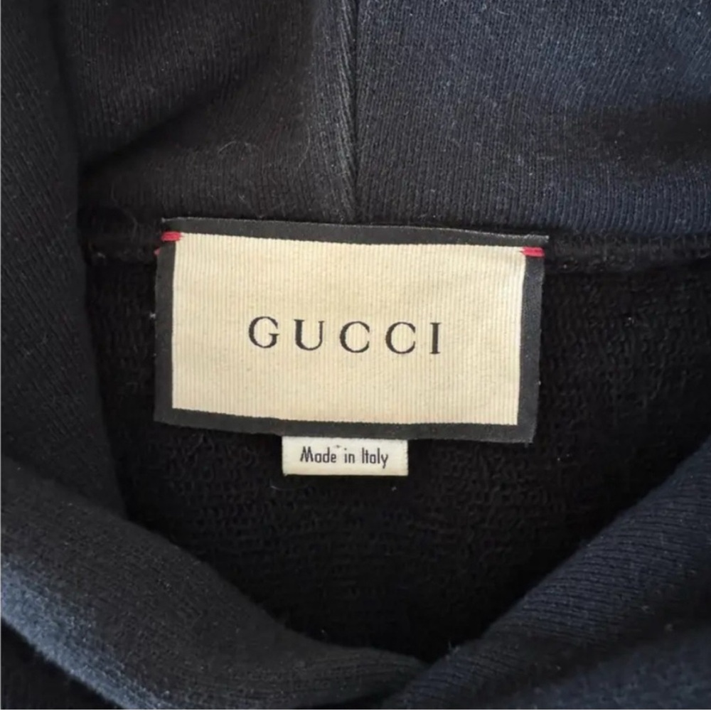 Gucci Black Hoodie with White Graphic - Picture 3 of 3